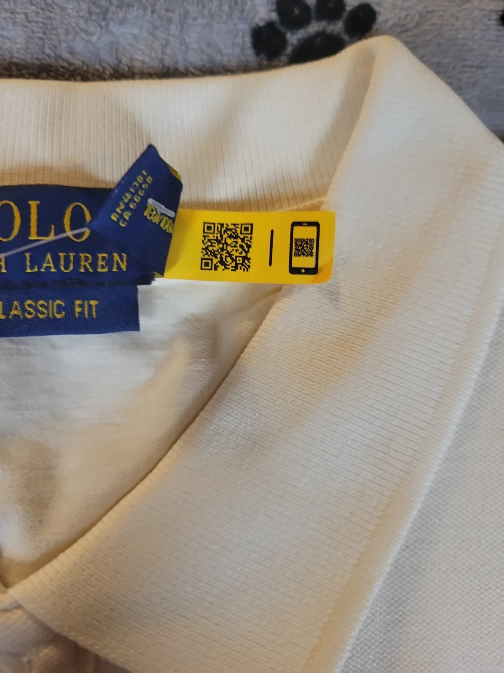 Brand New W Tag Polo Ralph Lauren Classic Fit White/Cream Polo Shirt Size Medium